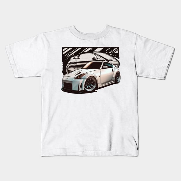 Nissan 350z Kids T-Shirt by Evergreen Market